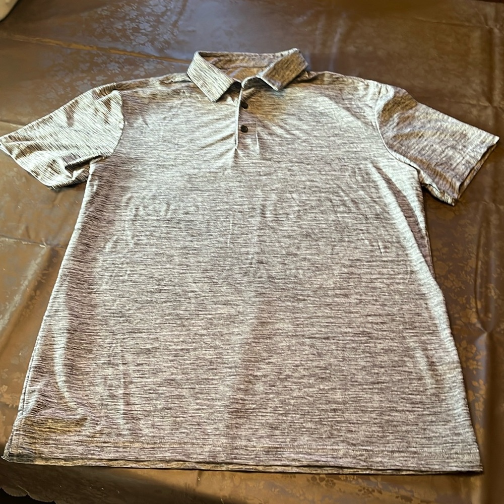 Men’s comfy gray polo, medium, perfect!